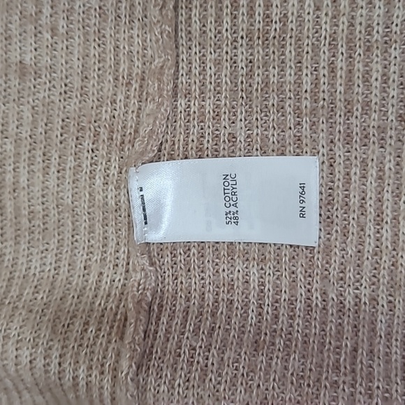 J. Jill Sweater Women's Med Neutral Tan/Brown Scoop Neck Oversized Knit Sweater - Picture 5 of 7